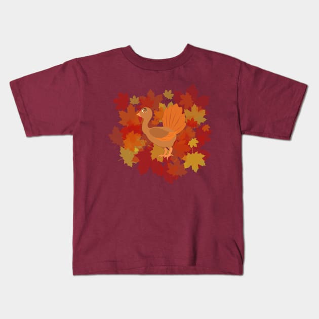 Thanksgiving Turkey Kids T-Shirt by SakuraDragon